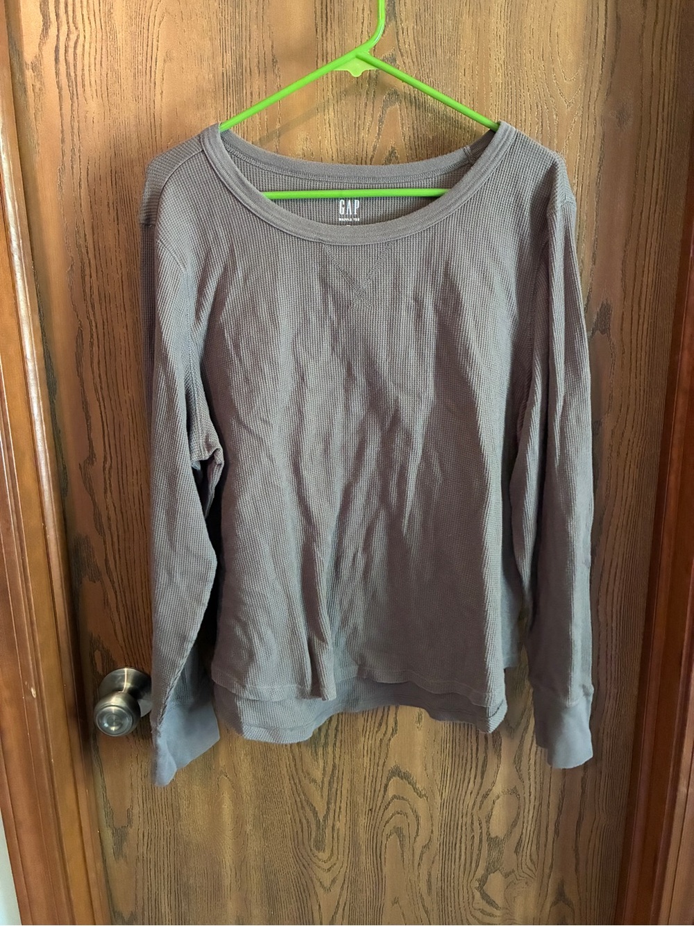 GAP Waffle-Knit Long Sleeve Top - Brown